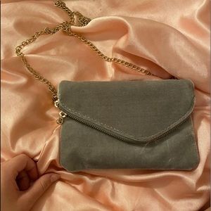 gray purse